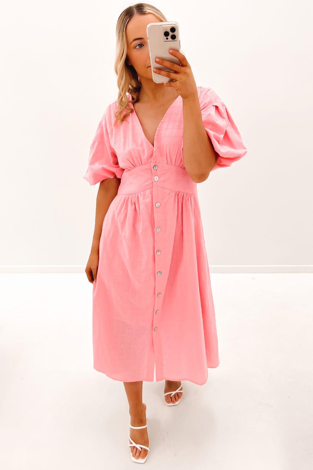 Zahli Midi Dress Pink