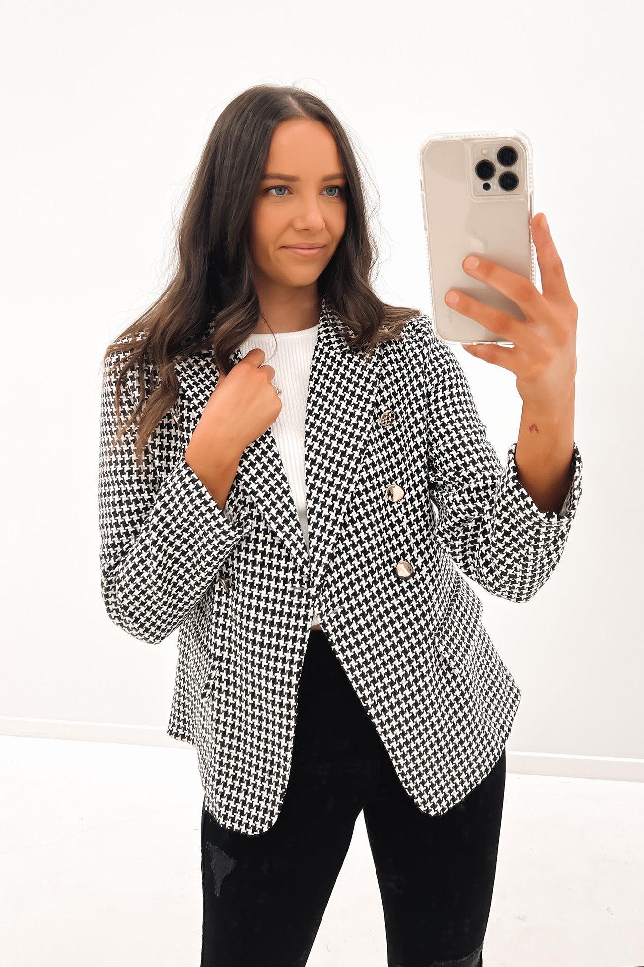 Zara Blazer Black White