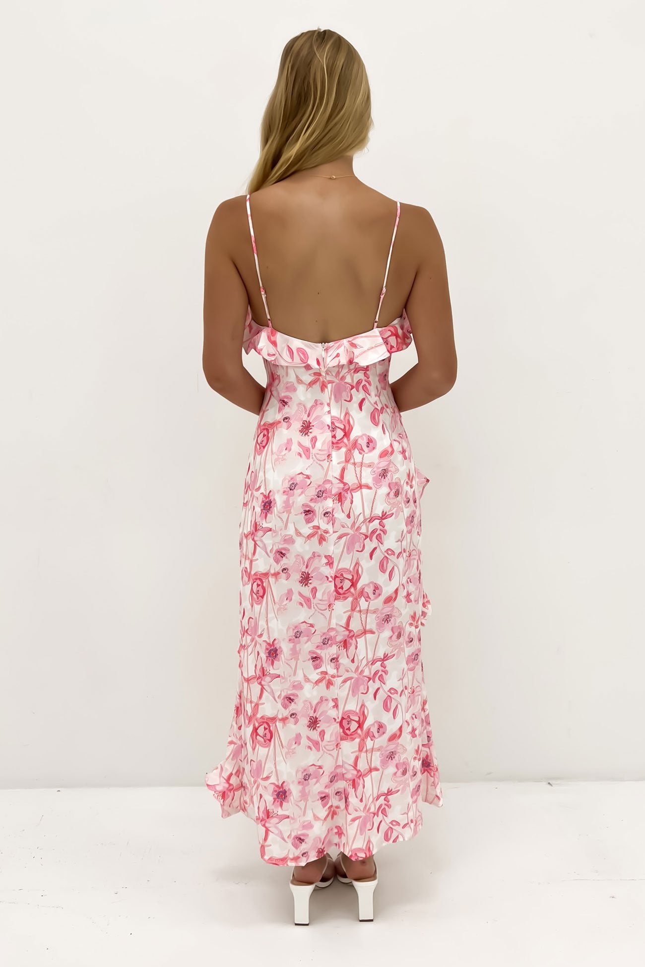 Ziggy Midi Dress Pink Floral