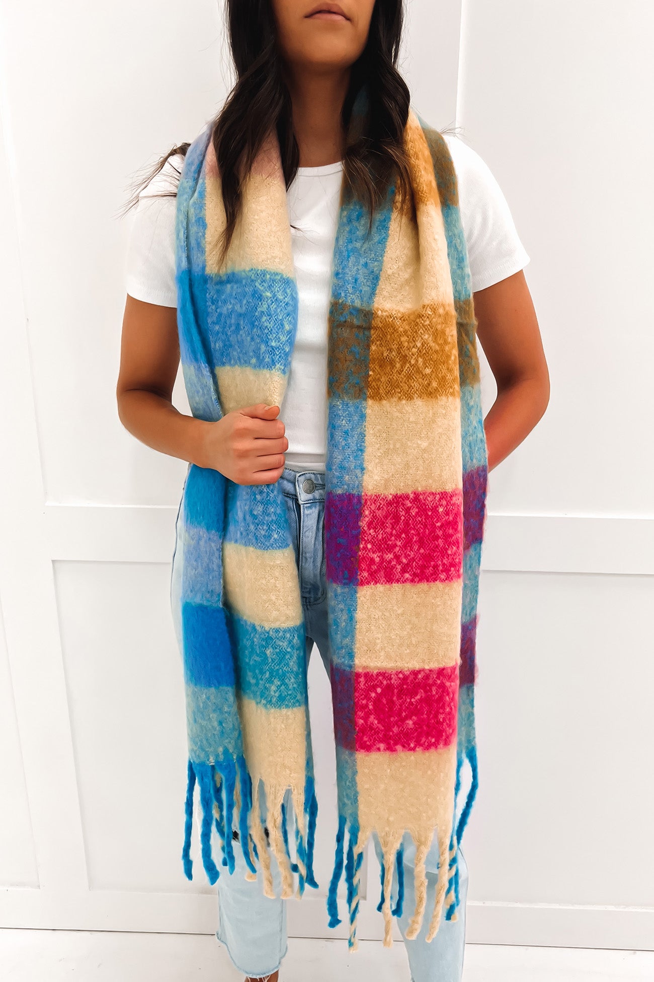 Zuri Fluffy Scarf Multi