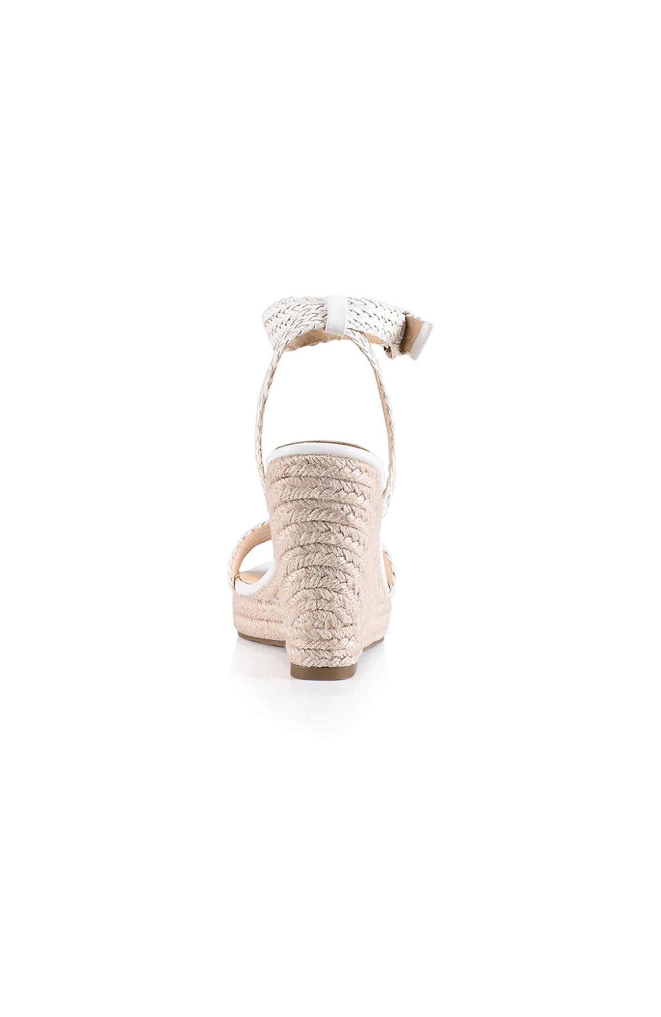 Amalie Rope Wedge White Weave