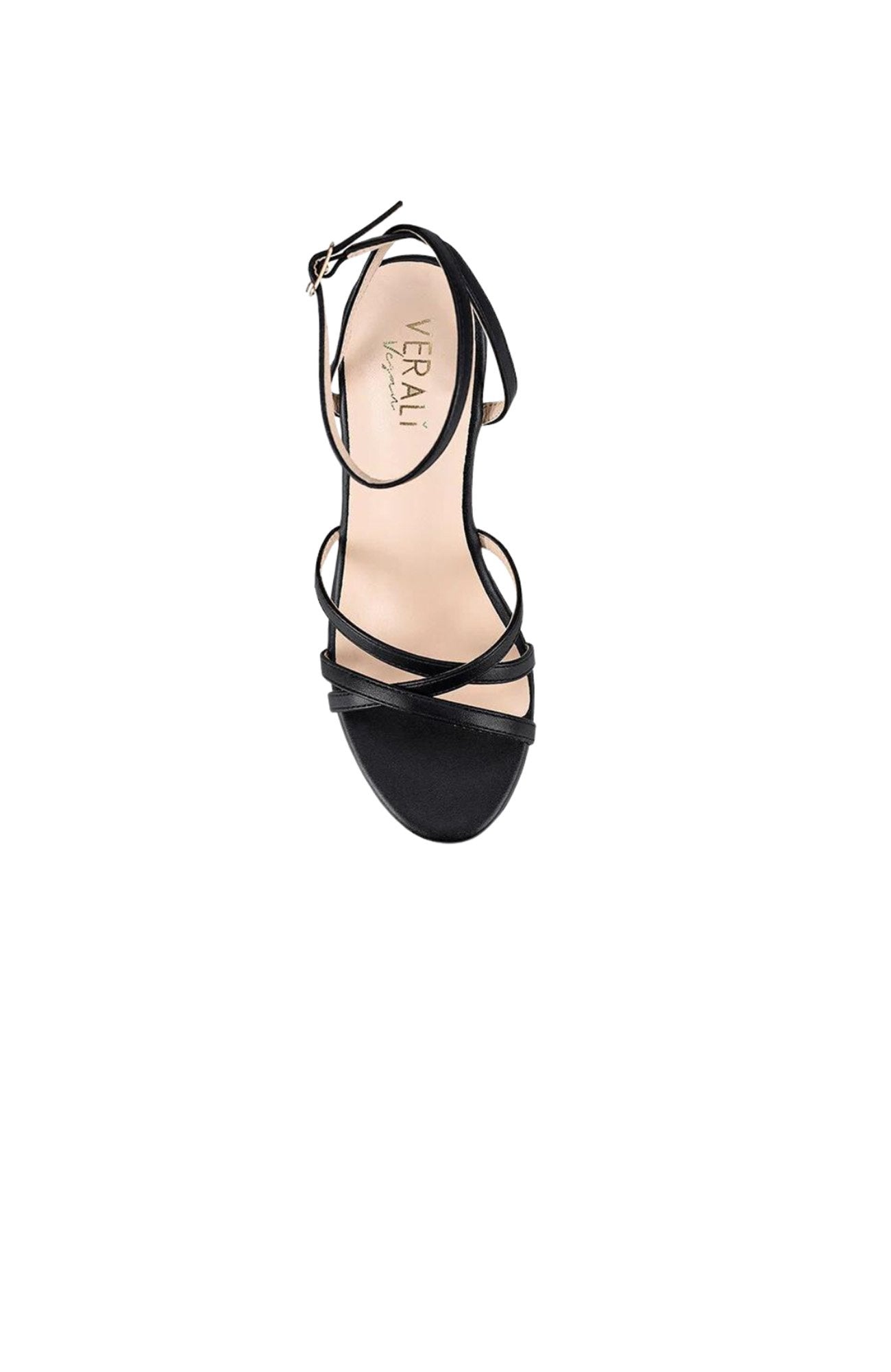 Amore Strappy Wedges Black Smooth