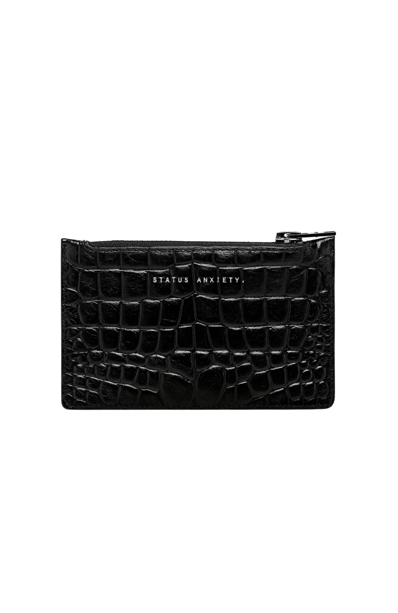 Avoiding Things Wallet Black Croc Emboss