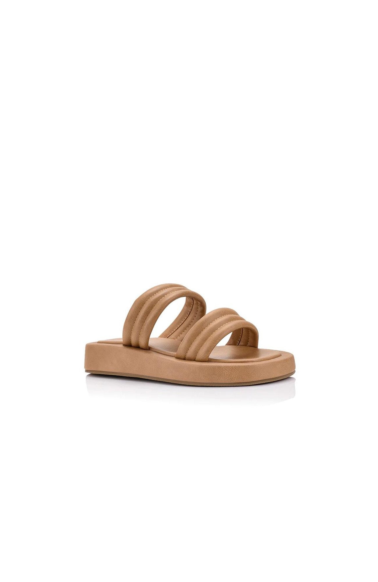 Boss Flatform Slides Caramel