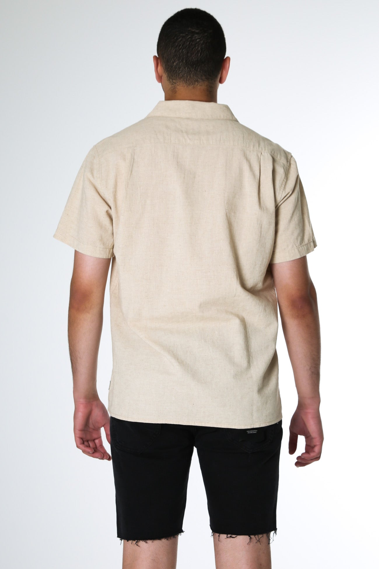 Classic Linen Short Sleeve Shirt Sand