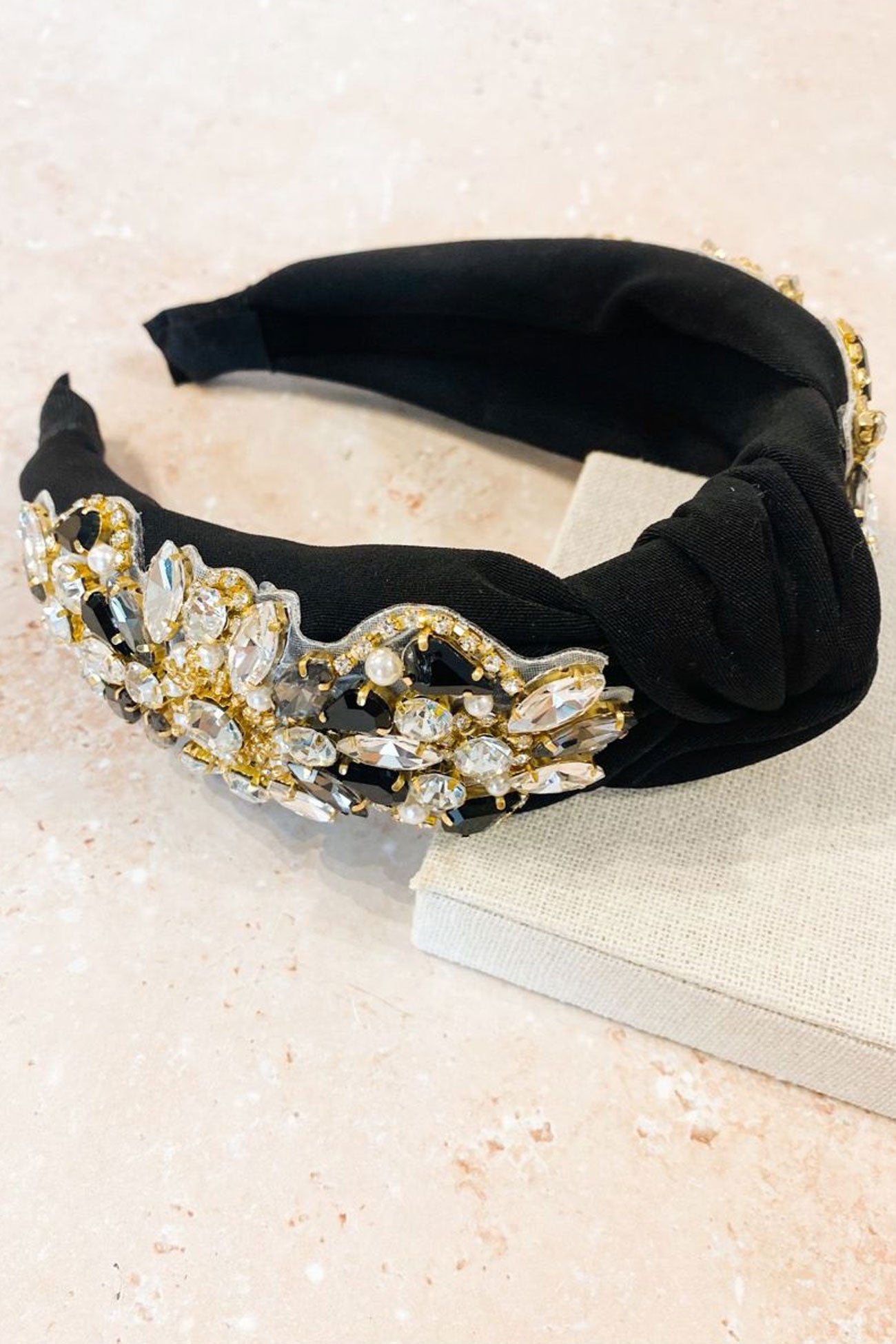 Alva Knotted Headband Black