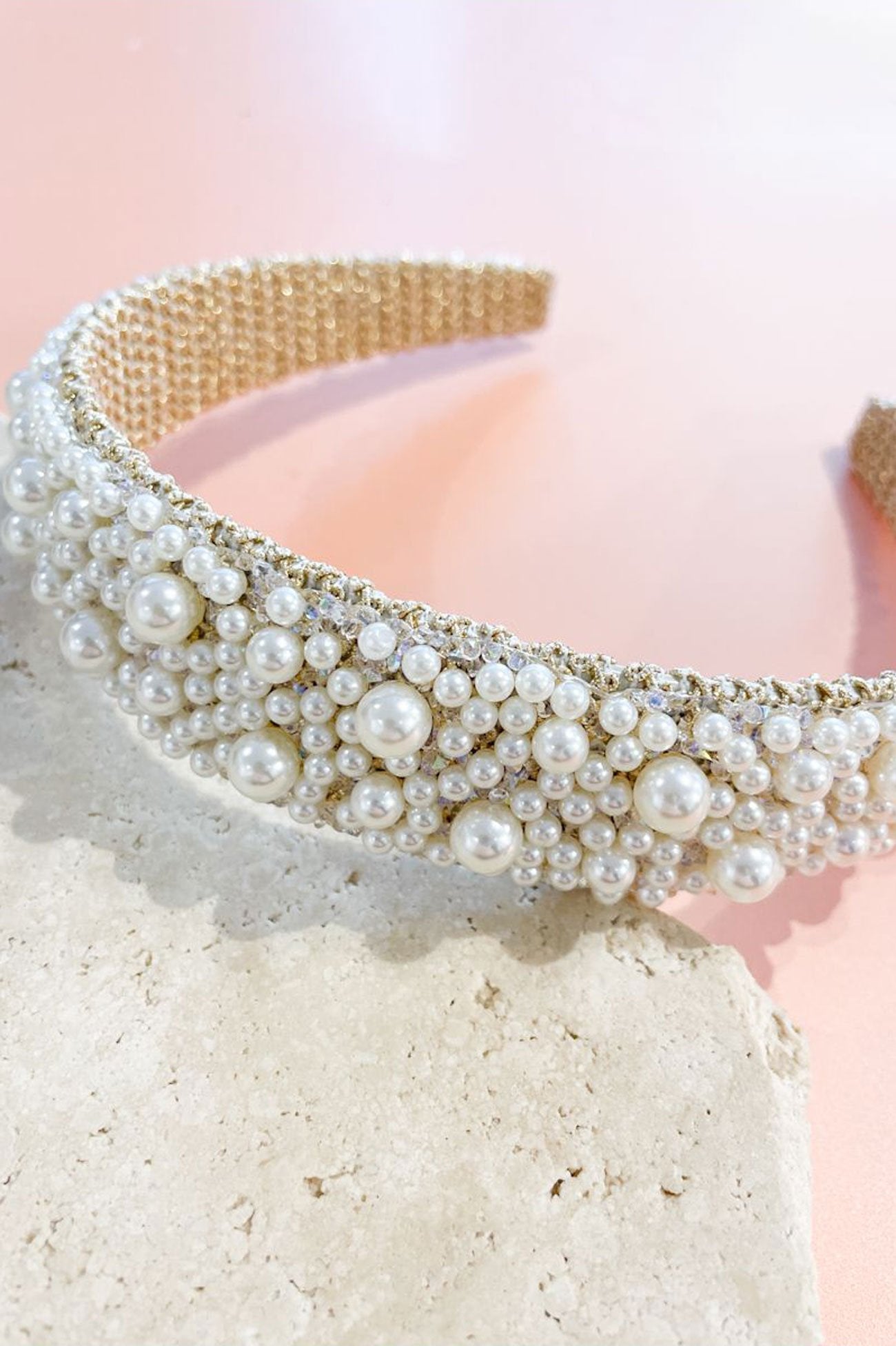 Bianca Pearl Headband White