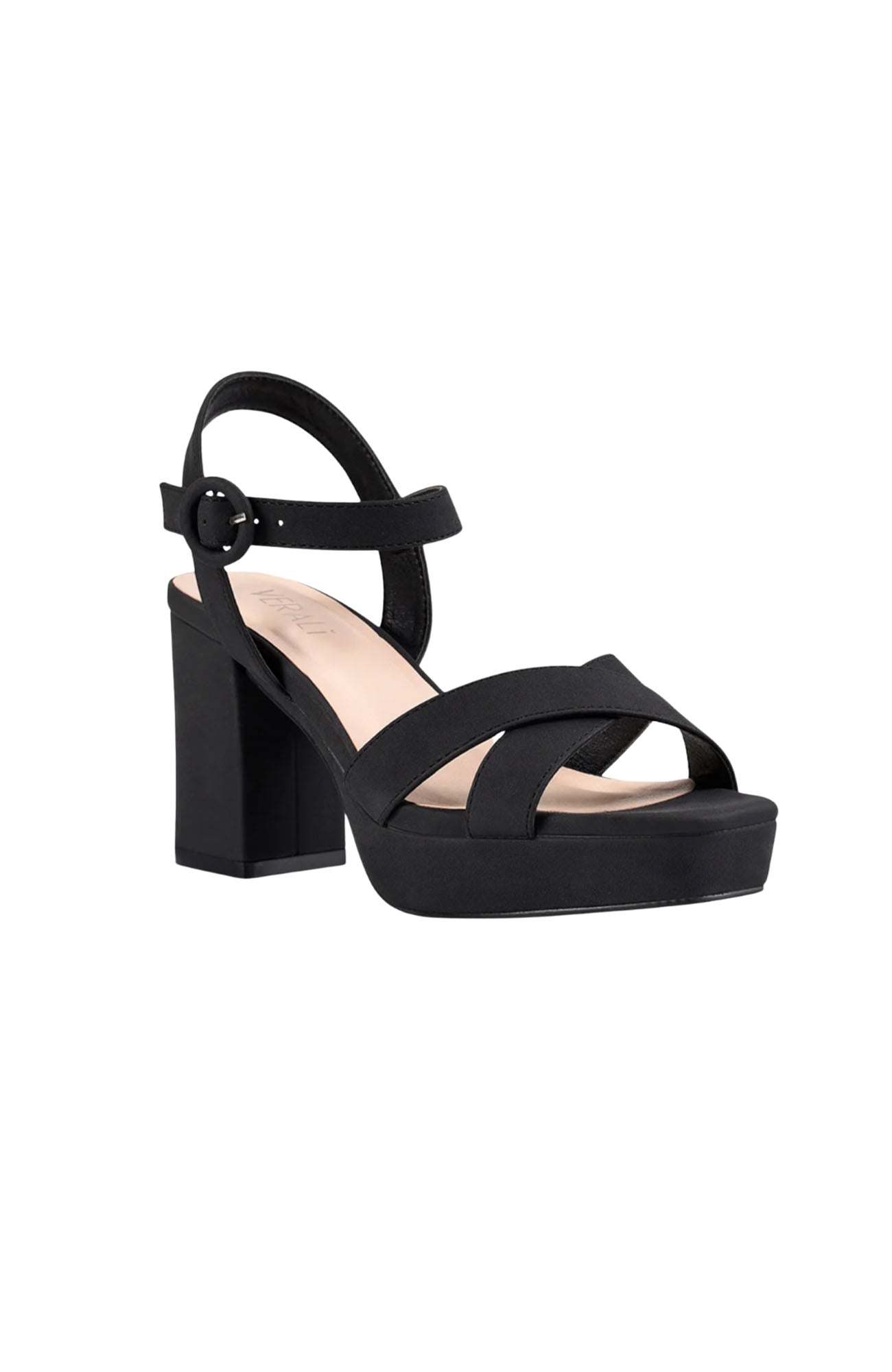 Heppell Platform Heels Black Nubuck