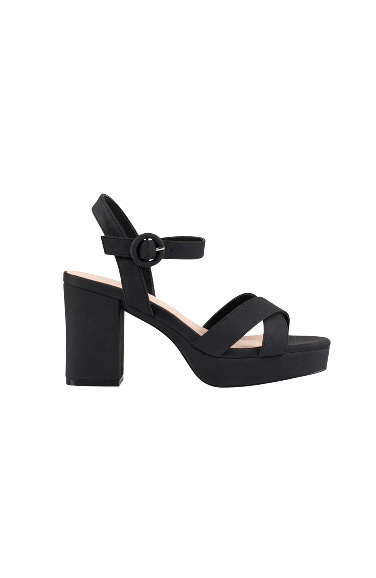 Heppell Platform Heels Black Nubuck