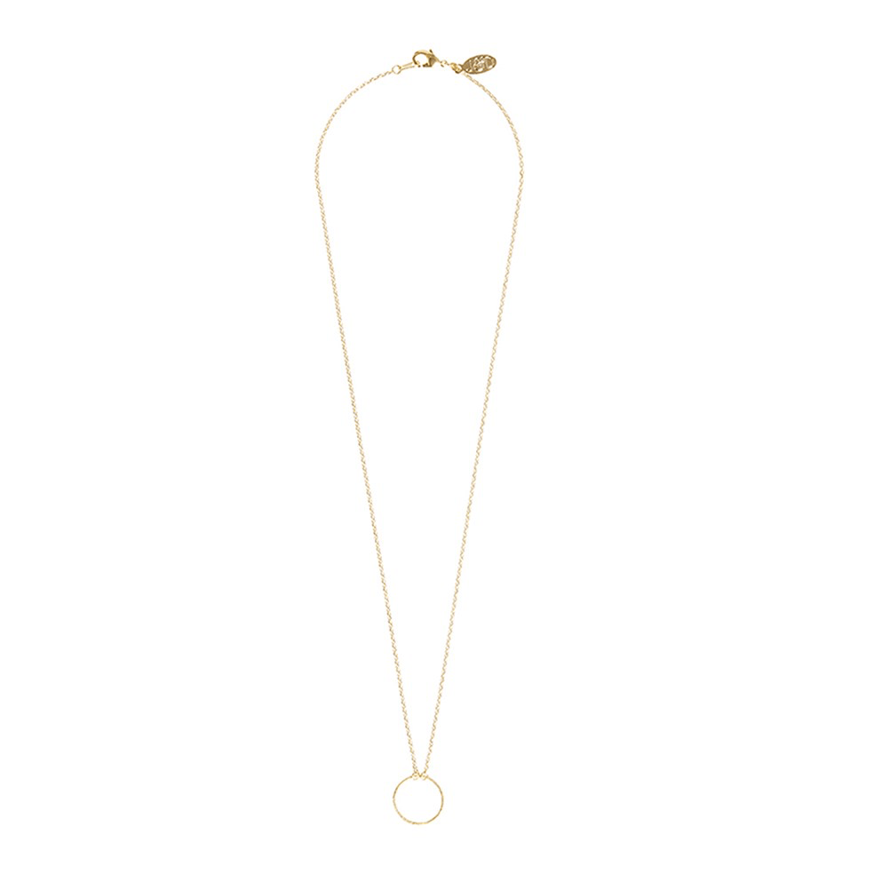 Hollow Circle Necklace Gold