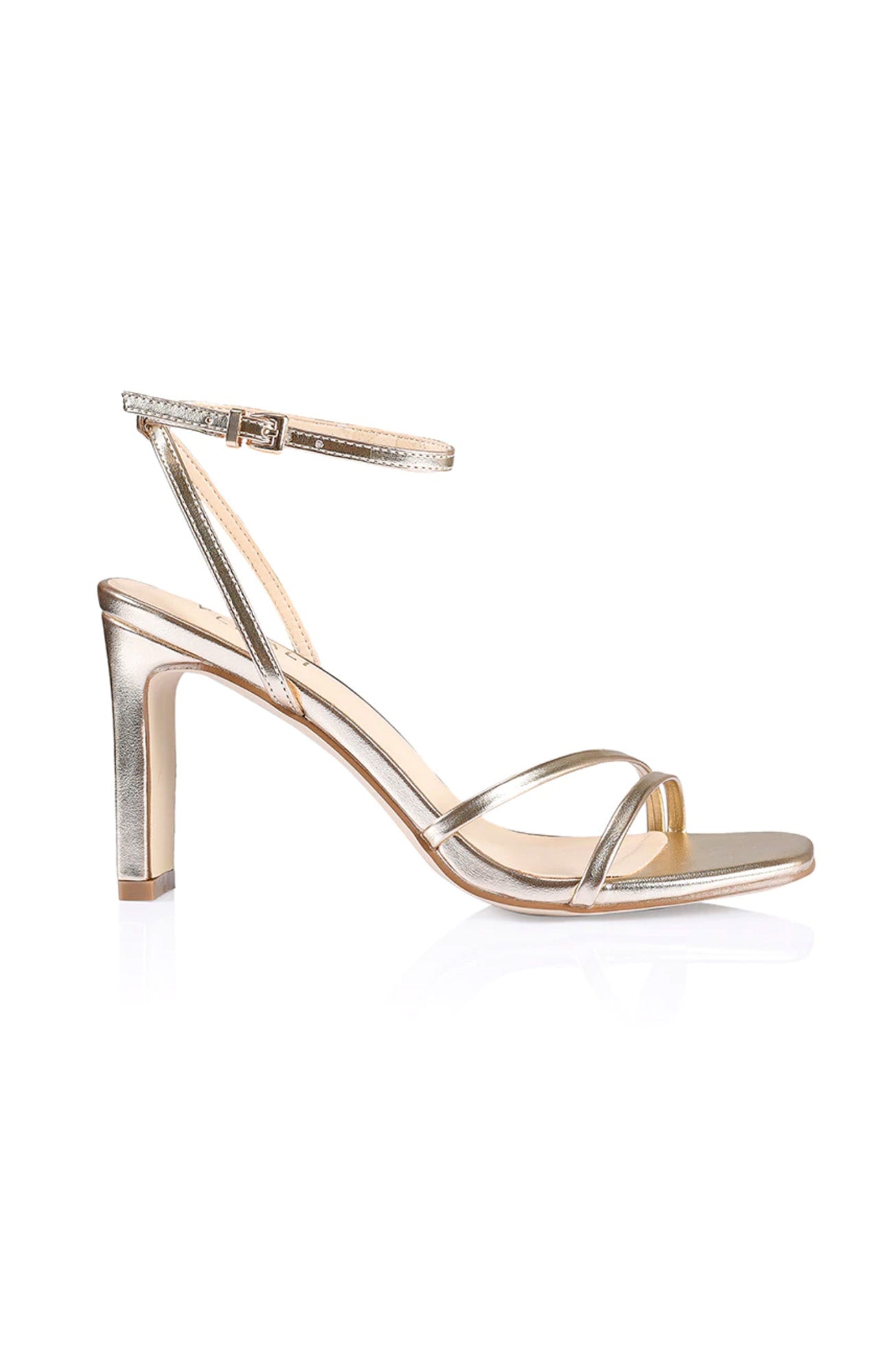 Kimmy Slim Strappy Heel Champagne Metallic