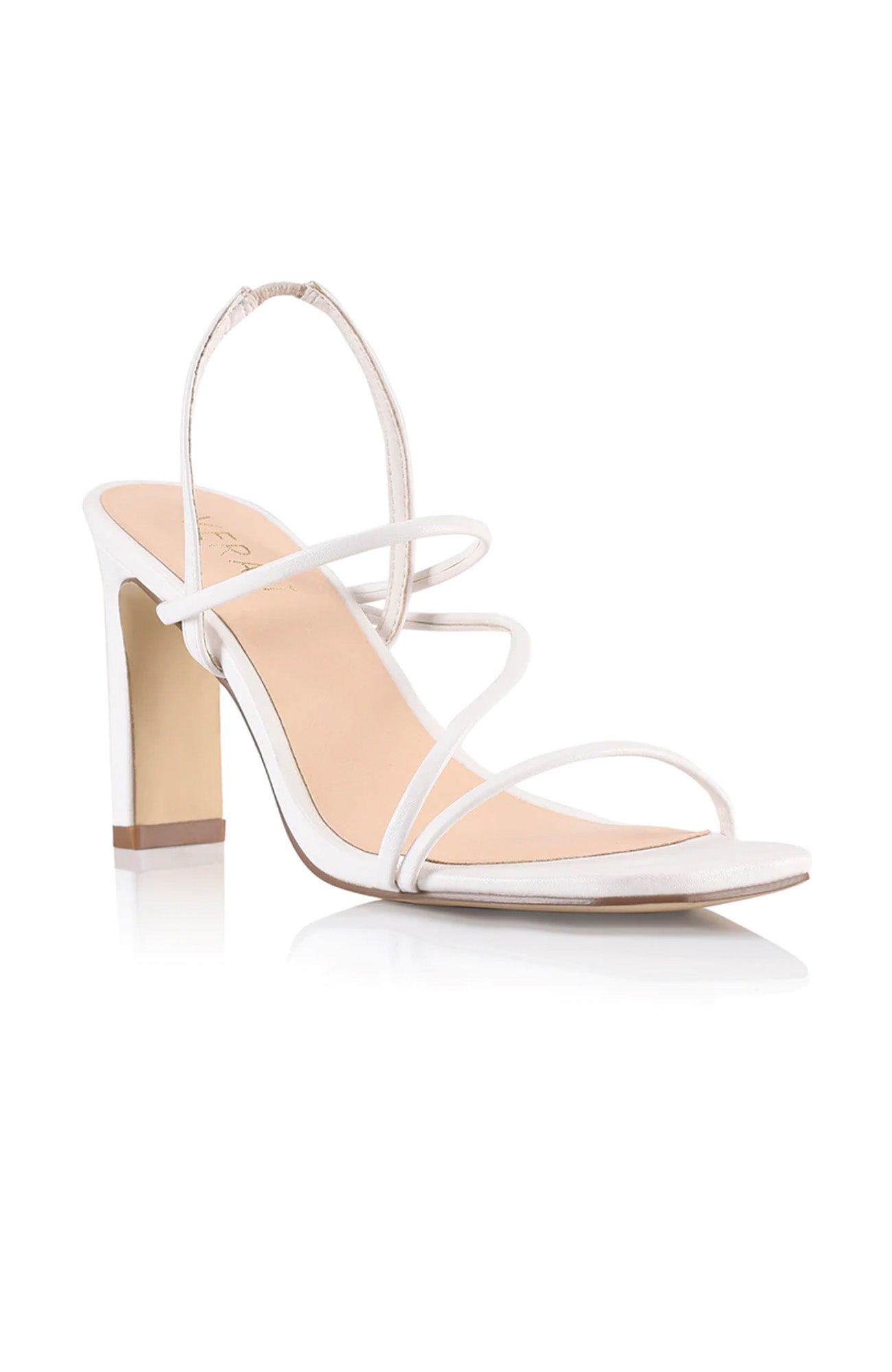 King Strappy Heel White Smooth