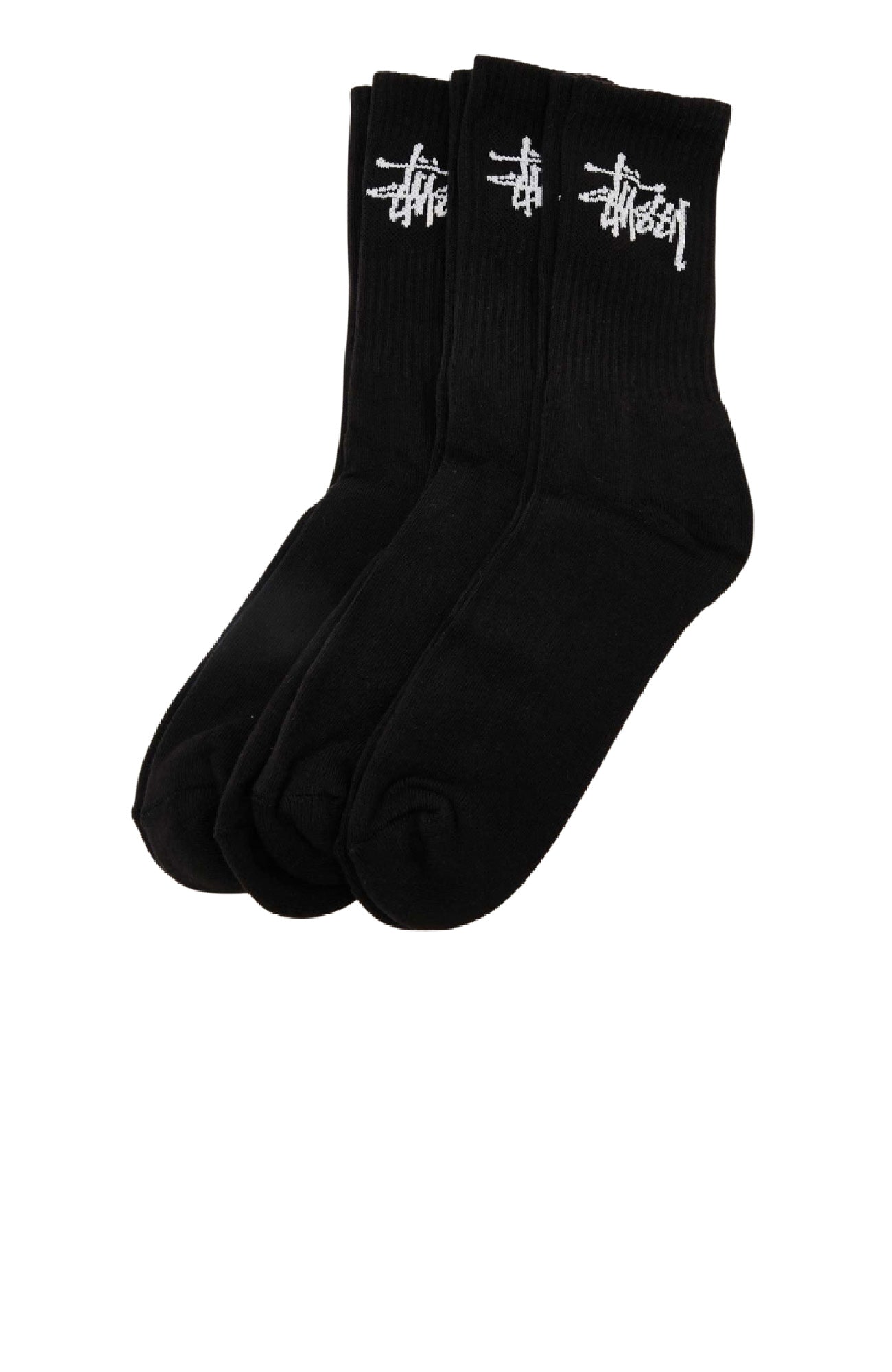 Mens Graffiti Crew Sock 3PK Black