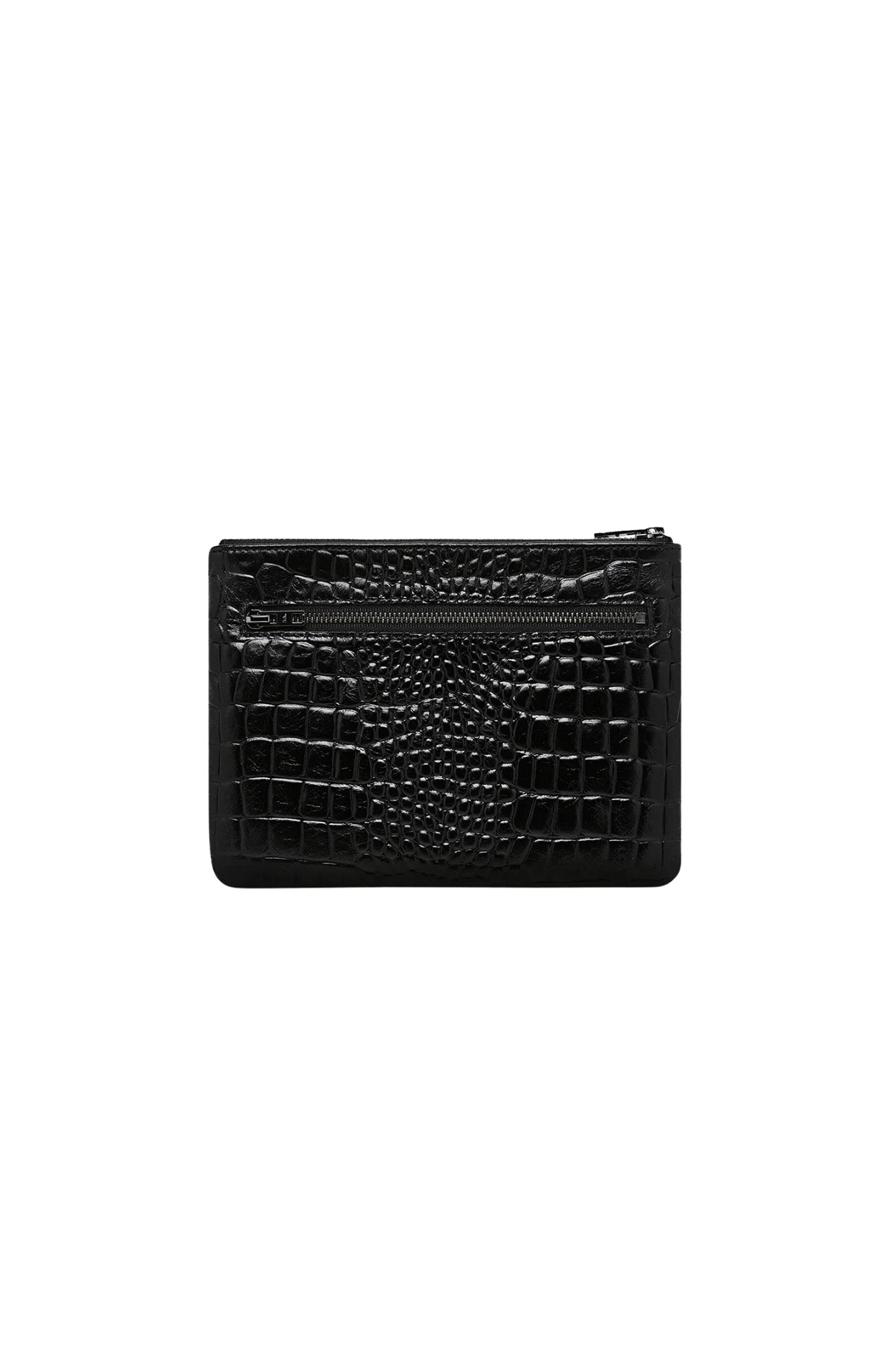 New Day Wallet Black Croc Emboss