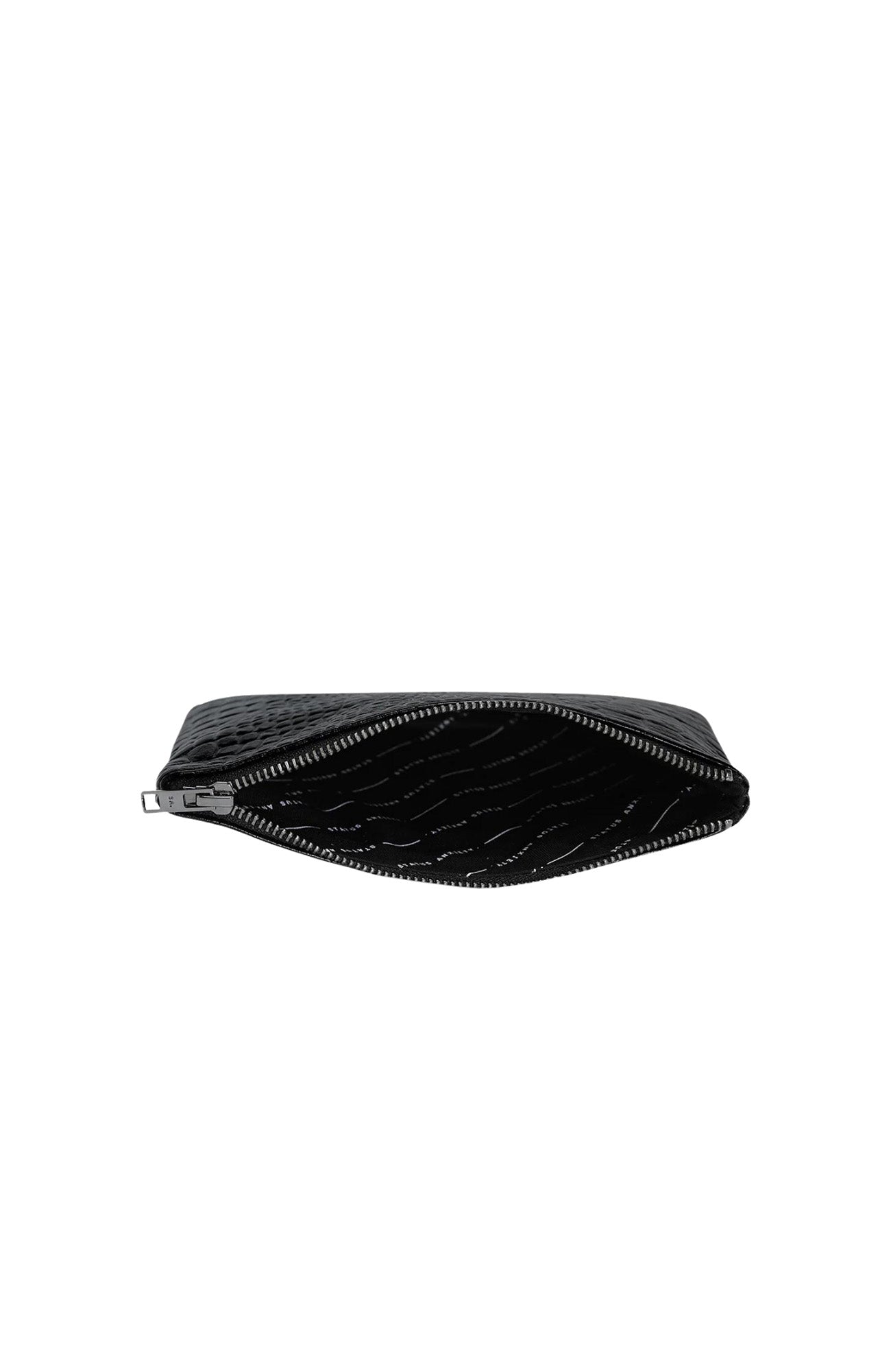 New Day Wallet Black Croc Emboss