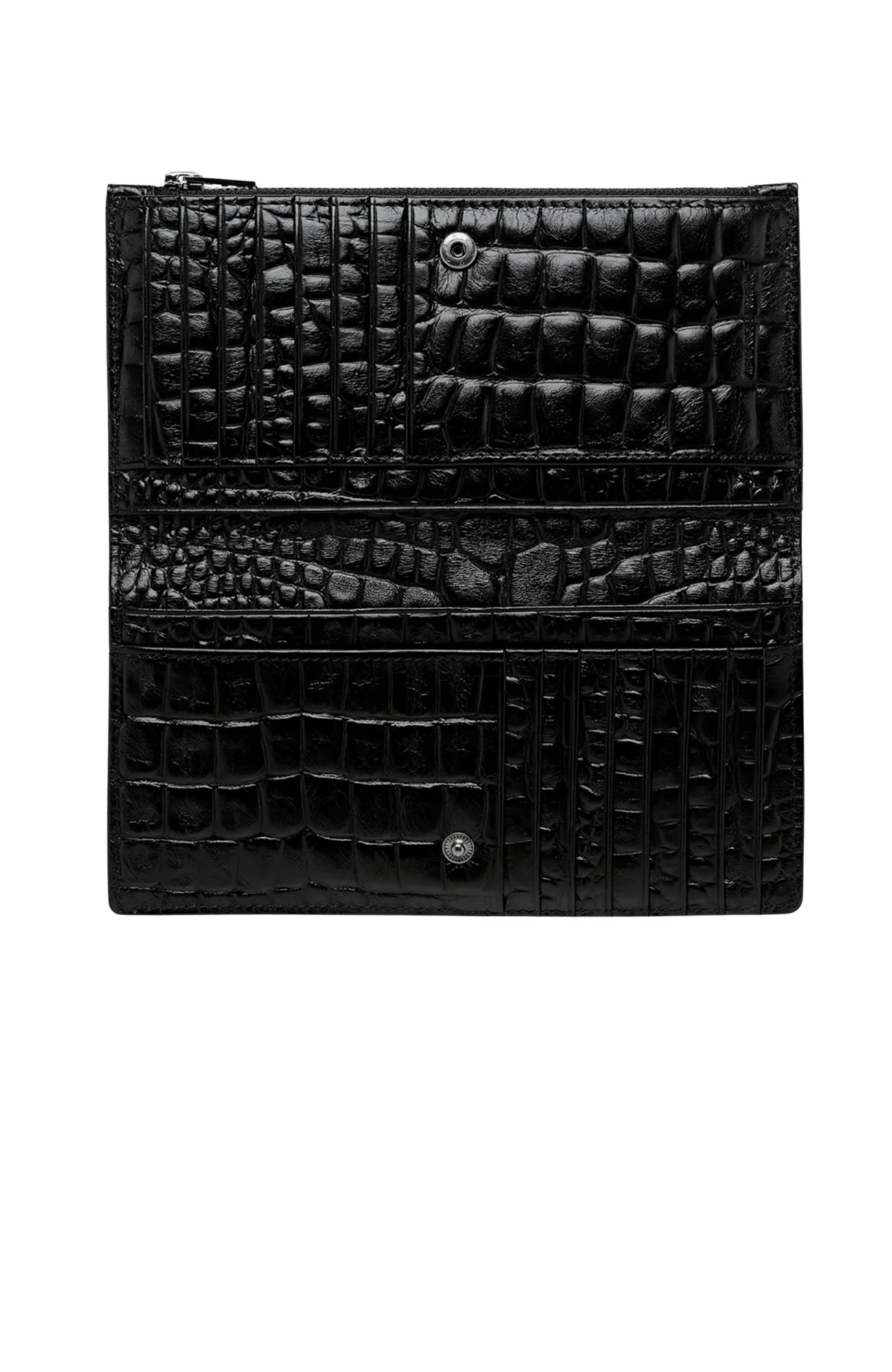 Old Flame Wallet Black Croc Emboss