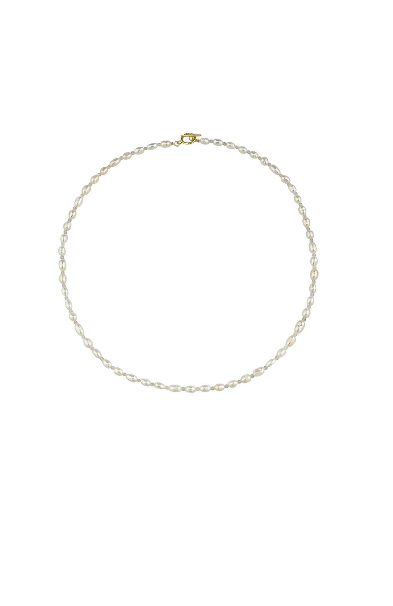 Sayla Pearl Necklace Grey