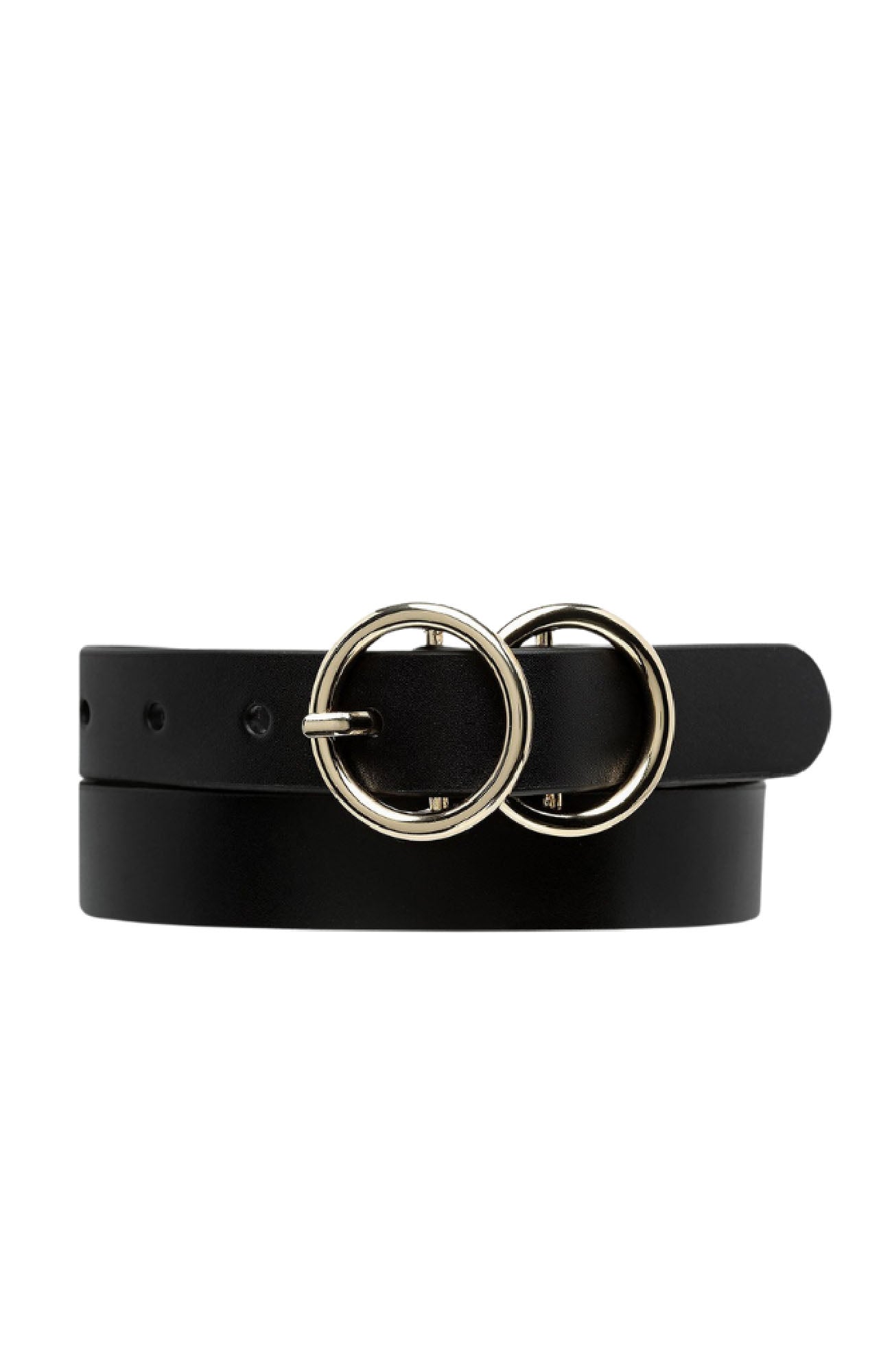 Mislaid Skinny Belt Black Gold