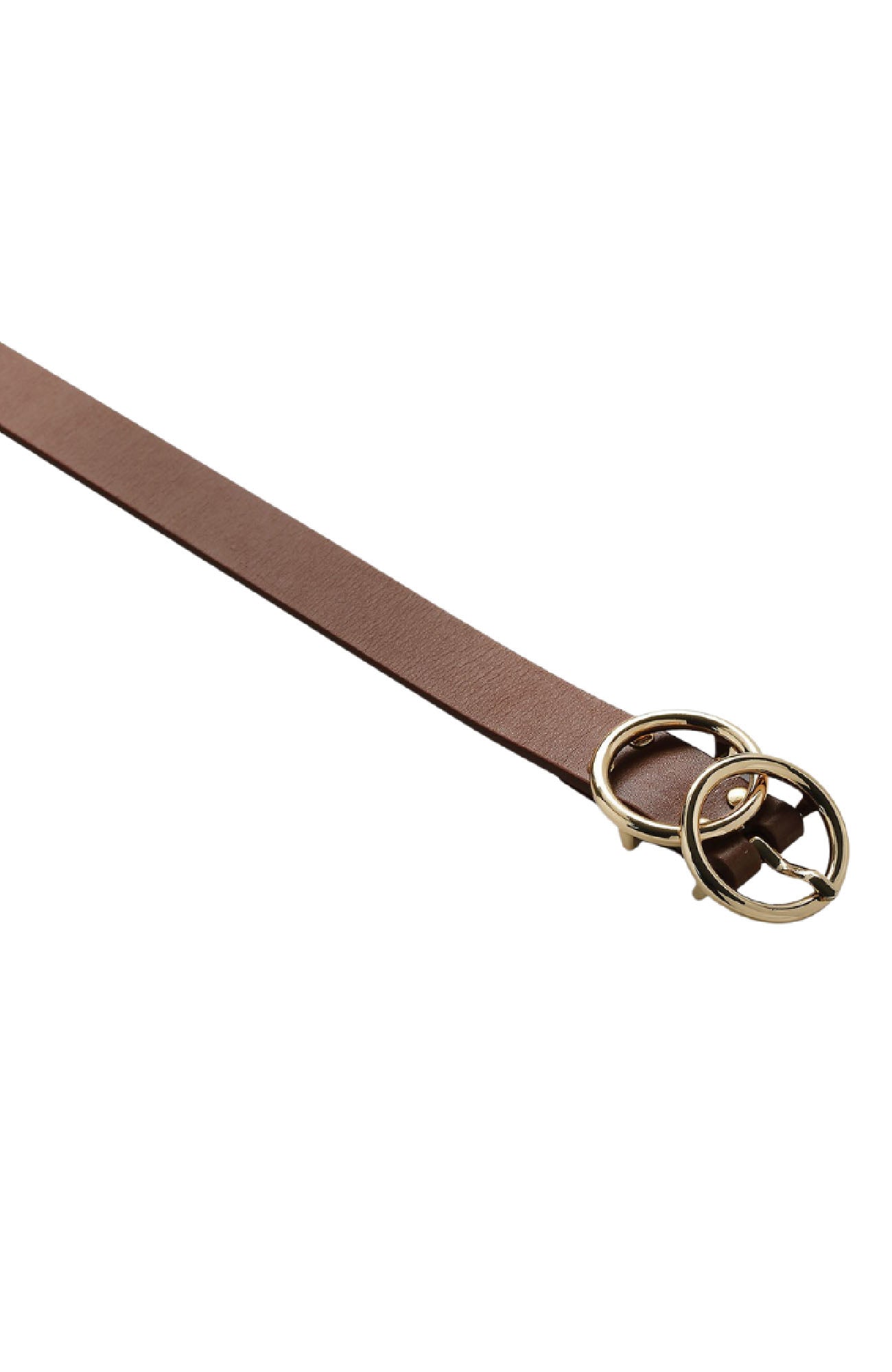 Mislaid Skinny Belt Tan Gold