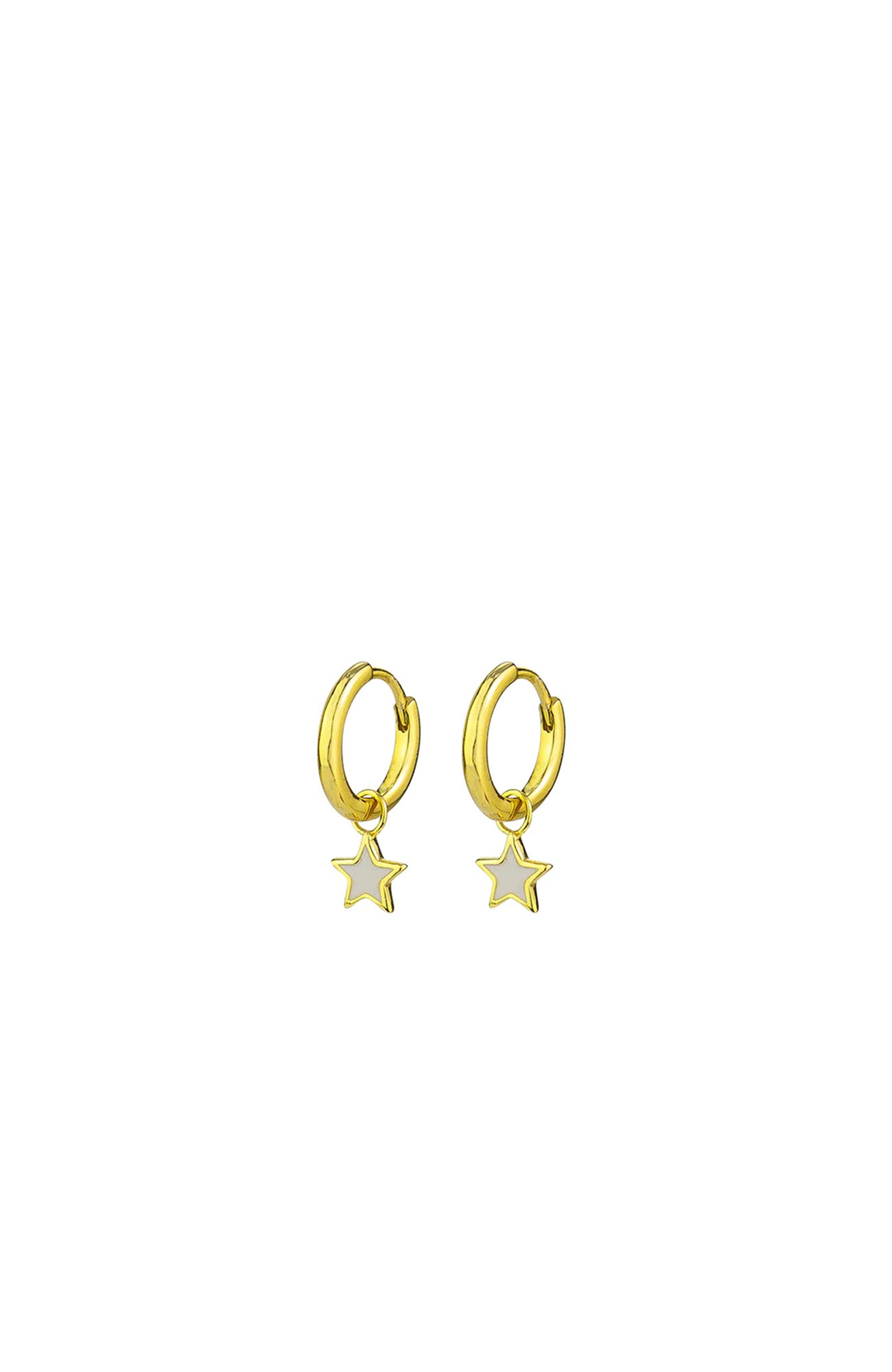 Zita Star Sleepers Sterling Silver Gold